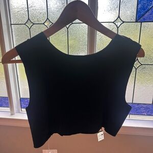 Hapari Black Sleeveless Crop Tank Top/swim top - never worn